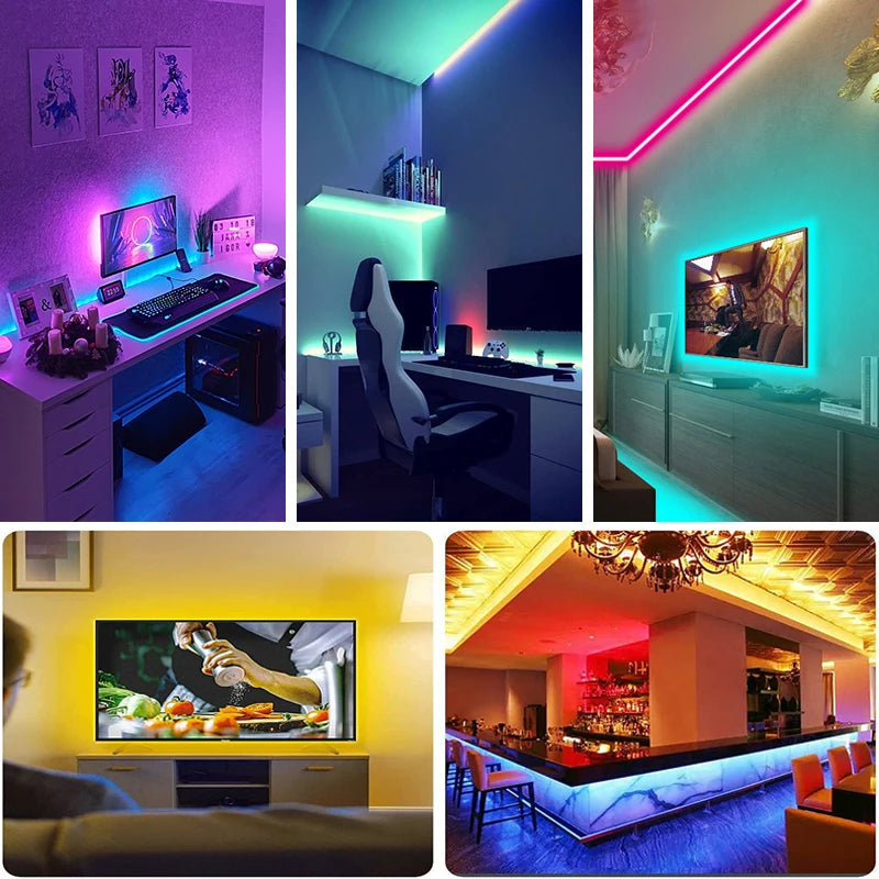 LED Multicolor Light Strips With Remote Control