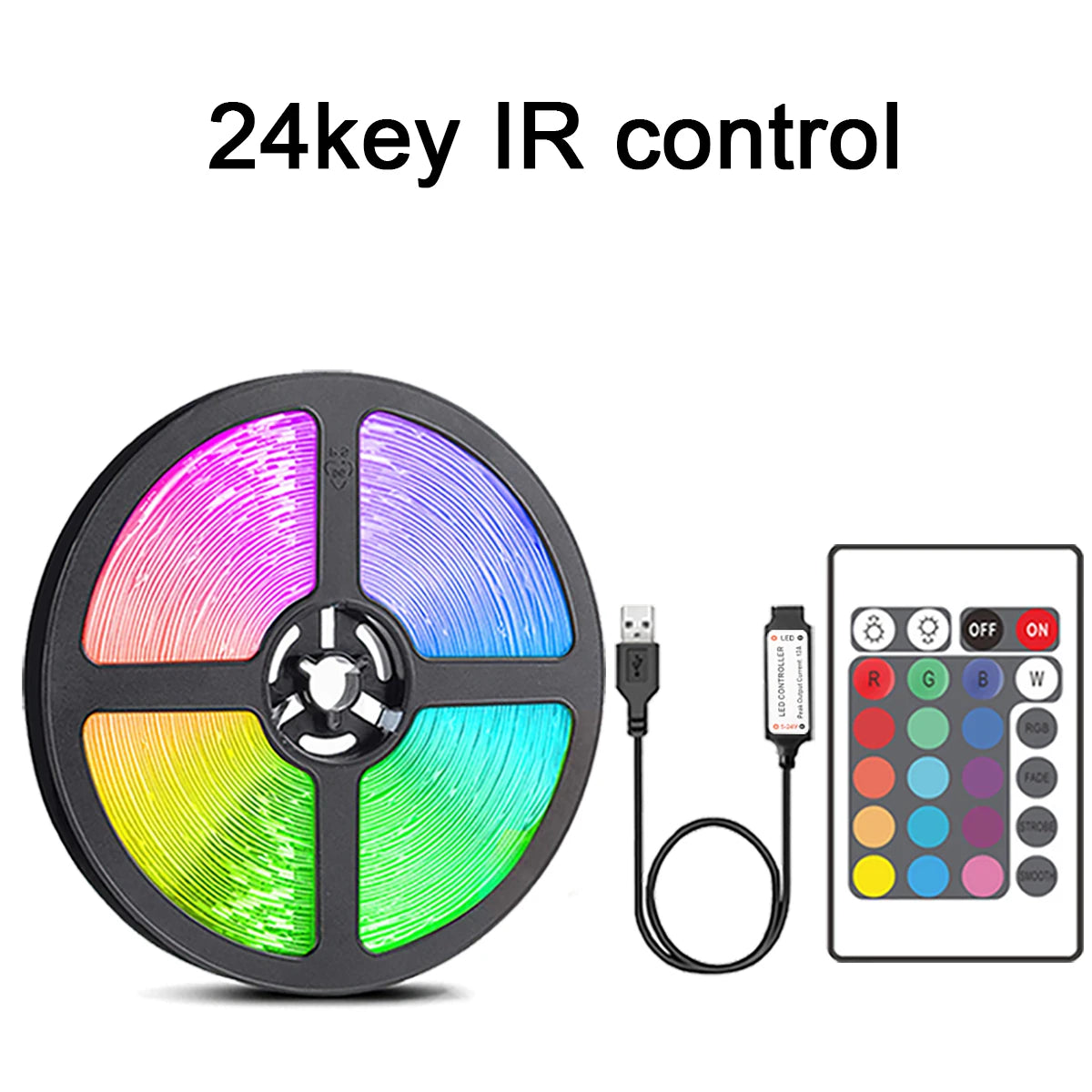 LED Multicolor Light Strips With Remote Control