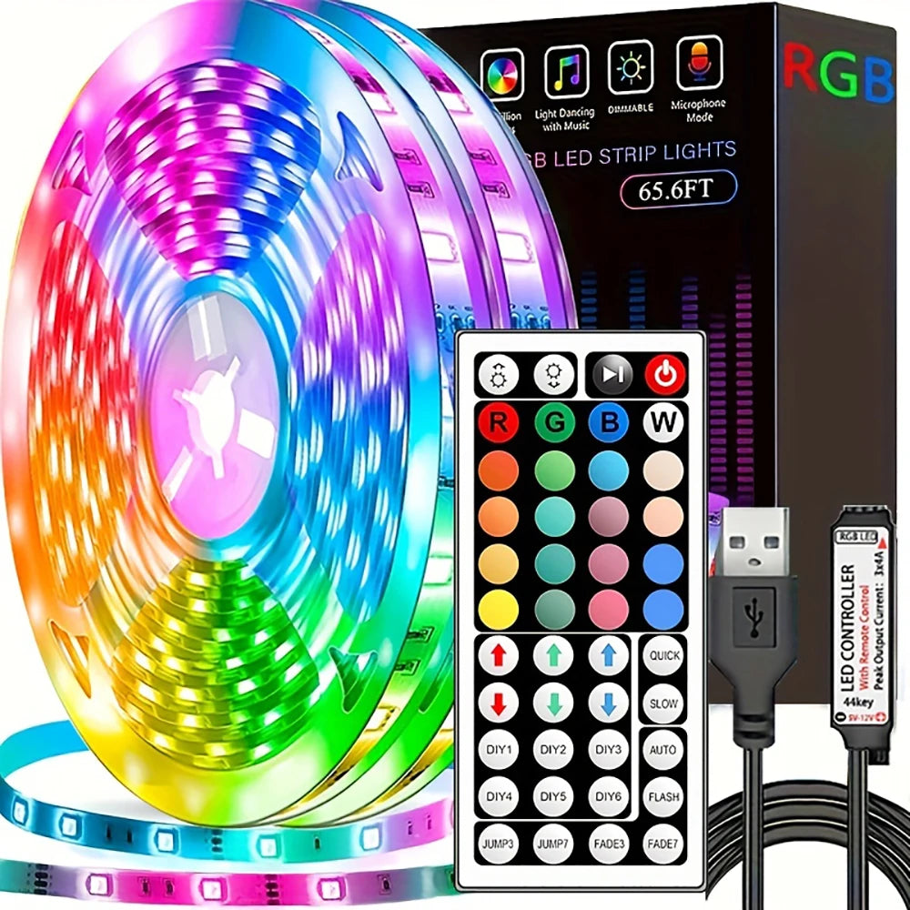 LED Multicolor Light Strips With Remote Control