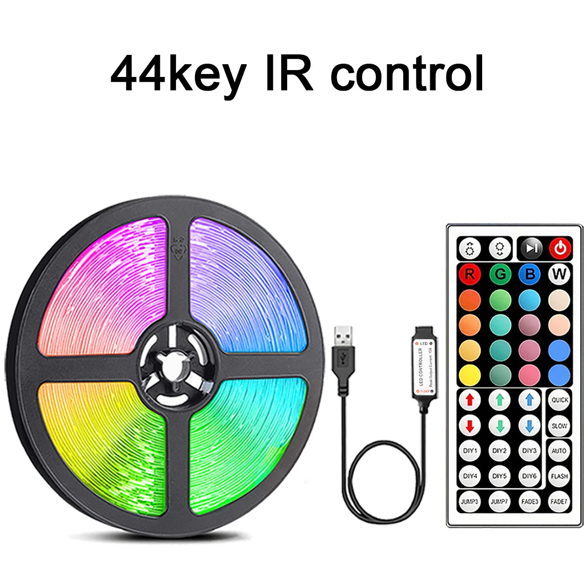 LED Multicolor Light Strips With Remote Control